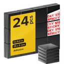 Strong Ceramic Square Magnets With Adhesive Backing (1x0.2"/25x5mm, 24 pcs) - Heavy Duty Sticky Magnets, Non-Corrosive, Versatile For Home, Office, Workshop, Whiteboard, Fridge And Hobby Use