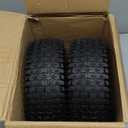 13x5.00-6 Rubber Lawn Mower Tire and Wheel, 2 Pcs Replacement 13x5-6nhs Riding Mowers Lawn Pneumatic Tire with 3/4" Bushing, 3" -4.5" Centered Hub