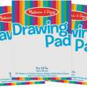 Melissa & Doug Drawing Paper Pad (9 x 12 inches) - 50 Sheets, 3-Pack - FSC Certified