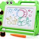 AiTuiTui Magnetic Drawing Board Toddler Toys Gift for Girls Boys, Color Sketch Writing Scribble Doodle Pad Travel Games, Educational Learning Kids Toys for Toddlers Birthday or Easter(Green)