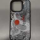 casevivid Magnetic for iPhone 14 Pro Magsafe Case Cute Aesthetic - Durable Fashion Funny Phone Case - Girly Chinese Dragon Pattern Print Cover Design for iPhone 14 Pro 6.1" Black