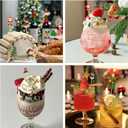 240 Counts Christmas Cocktail Picks Christmas Tree Snowflake Snowman Santa Claus Reindeer,4.7in Bamboo Cocktail Toothpicks Fruit Food Appetizer for Christmas Party Decorations 2024