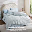 Bedsure Boho Tufted Green Comforter Full Size, GentleSoft™ 3 Pieces Boho Farmhouse-Style Decor Bedding, Arch Bedding for All Seasons, 1 Bed Comforter, 2 Pillow Shams, 82x86 Inches