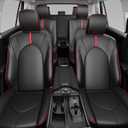 Seat Cover Compatible with 2024 2025 Toyota Grand Highlander 7-Seater Car Seat Protector Replacement for 24-25 Toyota Grand Highlander Accessories(Black with Red Carbon Fiber,7 Seats) (Compatible with 2024 2025 Grand Highlander 7 Seats)