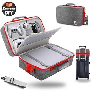 Carrying Case for PS5, Hard Shell Travel Carry Case Compatible with Playstation 5 Console, Thickened Protective Travel Bag w/ Shoulder Strap, for Console, Controllers, Headset, Gaming Accessories