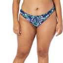 Amazon Essentials Womens Light-Support Classic Bikini Swimsuit Top (X-Small, Deep Blue Paisley)