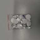 PEPPERLONELY 10PC 20mm Fabric Cloth Covered with Metal Shank Round Buttons, White