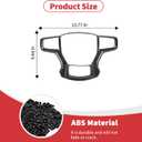 Linskip Steering Wheel Cover Trim Compatible with 2021-2026 Chevy Silverado 1500 2500HD 3500HD Blazer & 2021-2024 Suburban Tahoe, Interior Accessories Carbon Fiber Black