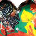 JOTOOK Mens Christmas Shirts Funny Turkey Thanksgiving Shirts Santa Claus Long Sleeve Button Down Shirt (S)