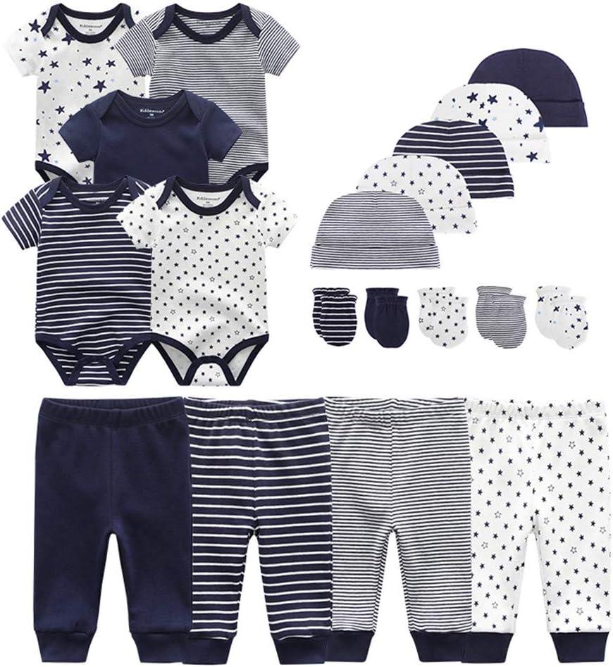 Kiddiezoom Unisex Baby Layette Essentials Giftset Clothing Set 19-Piece For Newborn Baby 6-9M