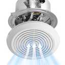 V2270-50 360 Bathroom Exhaust Fan, 50 CFM Round Ceiling Vent Fan, Non-Lighted Bath Fan Replacement for RV or Mobile Home, Fits 8 Inch Opening with 3 Inch Duct, White