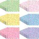 Crtiin 150 Pcs Colorful Donut Sprinkle Napkins 2 Ply Disposable Cocktail Napkins Paper Sprinkle Party Decorations for Baby Shower Birthday Ice Cream Party Supplies (Scalloped)
