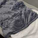 Homemate Electric Heated Blanket Twin Size - 62"x84" Heating Blanket Twin Size 1/2/4/6/8 Hours Auto-Off 10 Heat Level Over-Heat Protection Flannel Sherpa ETL Certification (01 - Light Grey)