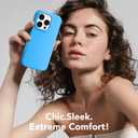 GONEZ Magnetic for iPhone 16 Pro Case, [Compatible with MagSafe] Anti-Scratch Microfiber Lining & Screen Protector, Silicone Camera Control, Shockproof Slim Phone Cover 6.3 inch, Wave Blue