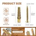 65 Packs Heavy Duty Hollow Wall Anchors with Screws, Loose Hinge and Stripped Hole Repair Kits (8x38mm)