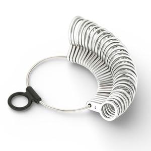 TAURISH Finger Ring Sizer Measuring Tool Set 29 Rings US Size 1-15 Steel Measuring Gauge for Rings Jewelry Making