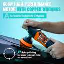 AUTIWOZ Mini Buffer Polisher, Rotary Car Buffer and Polisher Kit 6 Speeds, 1" /2" /3" Base Pads M14 Thread Extension Shaft for Car Boat Sanding Polishing and Waxing, W03