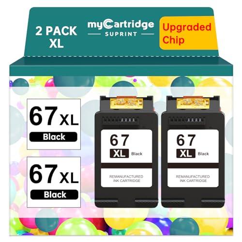 67XL Black Ink Cartridge for HP Ink 67 Replacement HP 67 Black Ink Cartridge HP67 HP67XL Envy 6055e 6000 6455e 6400 6458e DeskJet 2755e 2700 2700e 2752e 2734e 4155e 4100e Printer Ink HP 67 XL