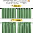 NICETOWN Blackout Curtain Panels for Living Room - (Forest Greencolor) 42x36 inch, 2 Panels Set, Room Darkening Blackout Drapes for Window