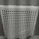 SONGMICS Laundry Hamper with Wheels, Plastic Laundry Basket, 19.8 Gallons (75 L), Slim Storage Basket, for Bathroom, Bedroom, White and Gray URLH020WG01