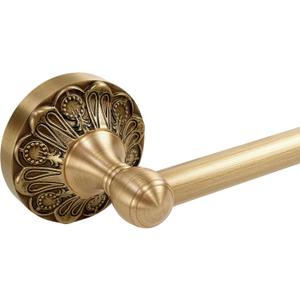 Brass Towel Bar, Adjustable Bathroom Single Towel Rack Rod, Rustic Wall Mounted Towel Holder for Bathroom Antique Brass Towel Bar Rack