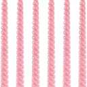 6 Pcs Pink Spiral Taper Candles, 10 Inch Unscented Dripless Twisted Candlesticks, Decoration for Dinner Party Wedding Holiday Celebration Supplies