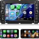 [4+128G] Volxcereo Car Radio for Chevrolet Chevy Silverado GMC Sierra Yukon 2007-2013 Hummer H2 2008-2009, 7 inch Android Incell Touchscreen Stereo with Carplay/Android Auto, GPS/WiFi/Bluetooth/SWC