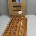 VaeFae Teak Shower Mat, Non-Slip Bath Mat, Luxury Spa Mat, Wooden Mat for Bathtub, 20 x 13 in