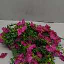 Artificial Flowers Fake Plants for Outdoors Decoration, 12 Bundles Silk Morning Glory with Eucalyptus Realistic UV Resistant Fuchsia Faux Flowers for Outside Planter Yard Patio Garden Home Indoor (Fucshia)