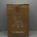 Upgraded Small/Medium Pet Stroller - Dogs & Cats up to 66 lbs, Folds for Storage and Features a Safety Foot Brake, 3-in-1 Foldable Portable Travel Carrier for 2 Small to Medium Pets (Beige)