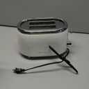 MÜELLERHOME Retro Toaster 2 Slice, 7 Browning Levels, 3 Functions (Reheat, Defrost, Cancel), Stainless Steel Features, Removable Crumb Tray, Under Base Cord Storage, White Toaster Kitchen Appliances
