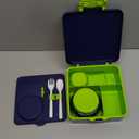 Fimibuke Bento Box for Kids Adult, BPA Free & Leakproof Toddler Lunch Box with 8.5oz Insulated Thermos Food Jar, Utensils & Sauce Jar, Dishwasher Safe 3 or 4 Compartment Container for School Girl Boy