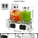 Glass Drink Dispenser with Stand, Beverage Dispenser for Parties
