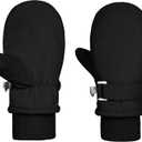 Urban Virgin Toddler Waterproof Outdoor Infant Mittens Baby Winter Gloves Dino Cuffed Warm Fleeced Kids Ski Gloves For Teens (S (3Months-3T))