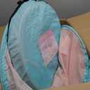 3 in 1 Pop Up Kids Play Tent with Tunnel and Ball Pit for Kids, Boys, Girls, Babies and Toddlers, Indoor/Outdoor Playhouse,Orange Pink/Light Green