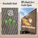 10' X 13' Shade Cloth with Grommets, 90% Sun Shade Cloth, Coffee Brown, Outdoor UV-Stabilized Mesh Cover for Garden Patio Pergola