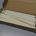 Baquler 24 Pcs Flameless Taper Candles Battery Operated Bulk 12.4 Ivory LED Taper Candles Flickering LED Candlesticks for Wedding Advent Halloween Christmas Party Decor