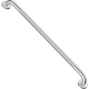 Brushed Nickel Shower Grab Bars 32 Inch, Anti Slip Grab Bar with Knurled Grip, Stainless Steel Bathroom Safety Balance Handrail, Wall Mounted Handicap Bar for Elderly, Textured Senior Grab Bar Handle