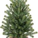 24" Artificial Christmas Tree Fake Small Fir Tree for Home Farmhouse Tabletop Mantel Windowsill Holiday Christmas Decorations Indoor