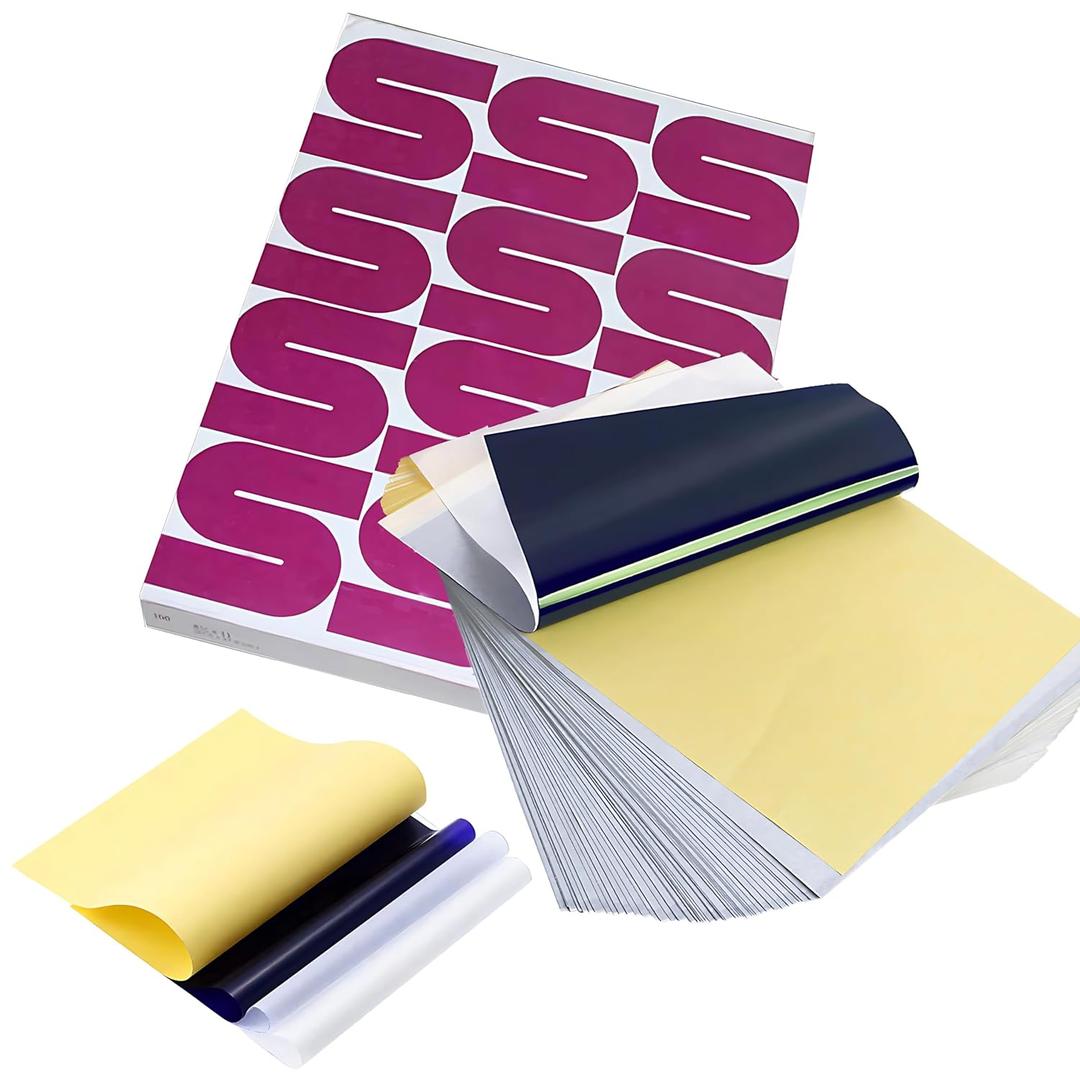 100 Sheets Tattoo Transfer Paper  4-Layer Thermal Stencil Paper for Tattoo Artists & Beginners  A4 Size, Clean, Long-Lasting Transfer Easy Application