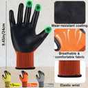 50 Pairs Working Gloves for Men Women Bulk Micro Foam Nitrile Coated Resistant Nylon Safety Gloves (Colorful)