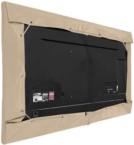 Covermates Outdoor TV Cover  Weatherproof & Water-Resistant Protection for Patio Televisions, 12-Gauge Vinyl, Locking Drawcord, All-Weather Outdoor TV Cover, 42-45 Inches, Classic Tan