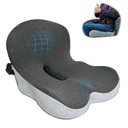 Memory Foam Seat Cushion,Office Chair Cushion with Lumbar Support for Back Pressure Relief, Car Seat Cushion with Adjustable Strap,Sciatica Pad Cushions for Car,Truck, Desk,Gaming Chair