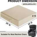 Tromlycs Recliner Cushions for Elderly Long Sitting Gel Memory Foam Cushion for Recliner 20 x 20 x 5 Inch Khaki