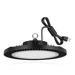 LEDMO LED Shop Light UFO High Bay Light 200W 28000LM with US Plug Hook ETL Listed Commercial Bay Shop Lights for Garage Led Super Bright No Flicker 5000K IP65 Waterproof for Gym Pole Barn Garage