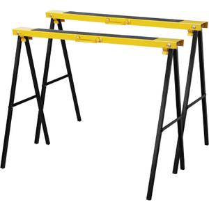 Forup Portable Folding Sawhorse, Heavy Duty Twin Pack, 275 lb Weight Capacity Each 2 Pack (Yellow)