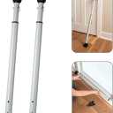 BRINKS Door Security Bar - Adjustable Brinks Door Security Bar for Travel, School, Dorm and Home - Door Jammer for Hinged Doors and Sliding Door Security – Silver - 2 Pack