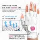 Caddy Classic Ladies Golf Glove Women | Half Finger Mesh Design for High Breathability | Premium Leather Uction for Comfortable Fit | Includes Stylish Ball Marker, Small