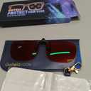 Goiteia Red Clip on Blue Light Blocking Glasses for Sleep-Block Blue & Green Light, Improve Sleep, Relieve Eye Strain and Headaches, Red Light Glasses for Screen Use