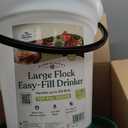 Harris Farms Large Flock Easy-Fill Poultry Drinker, Made with BPA-Free Plastic, Top Fill Design, 6.25 Gallon